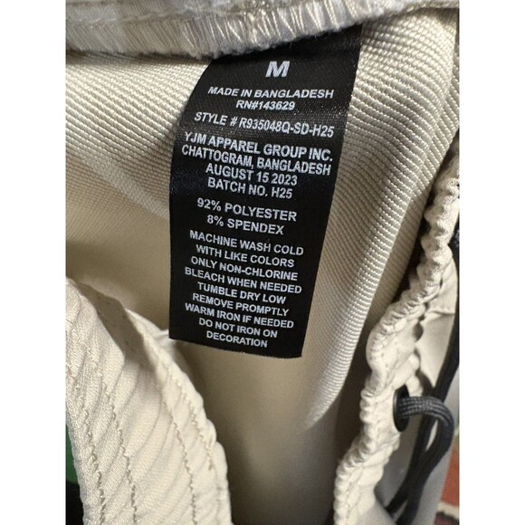 ROCK SALT Mens Tan Cream Cargo Jogger Pants Size M Utility Drawstring Waist - Picture 6 of 8